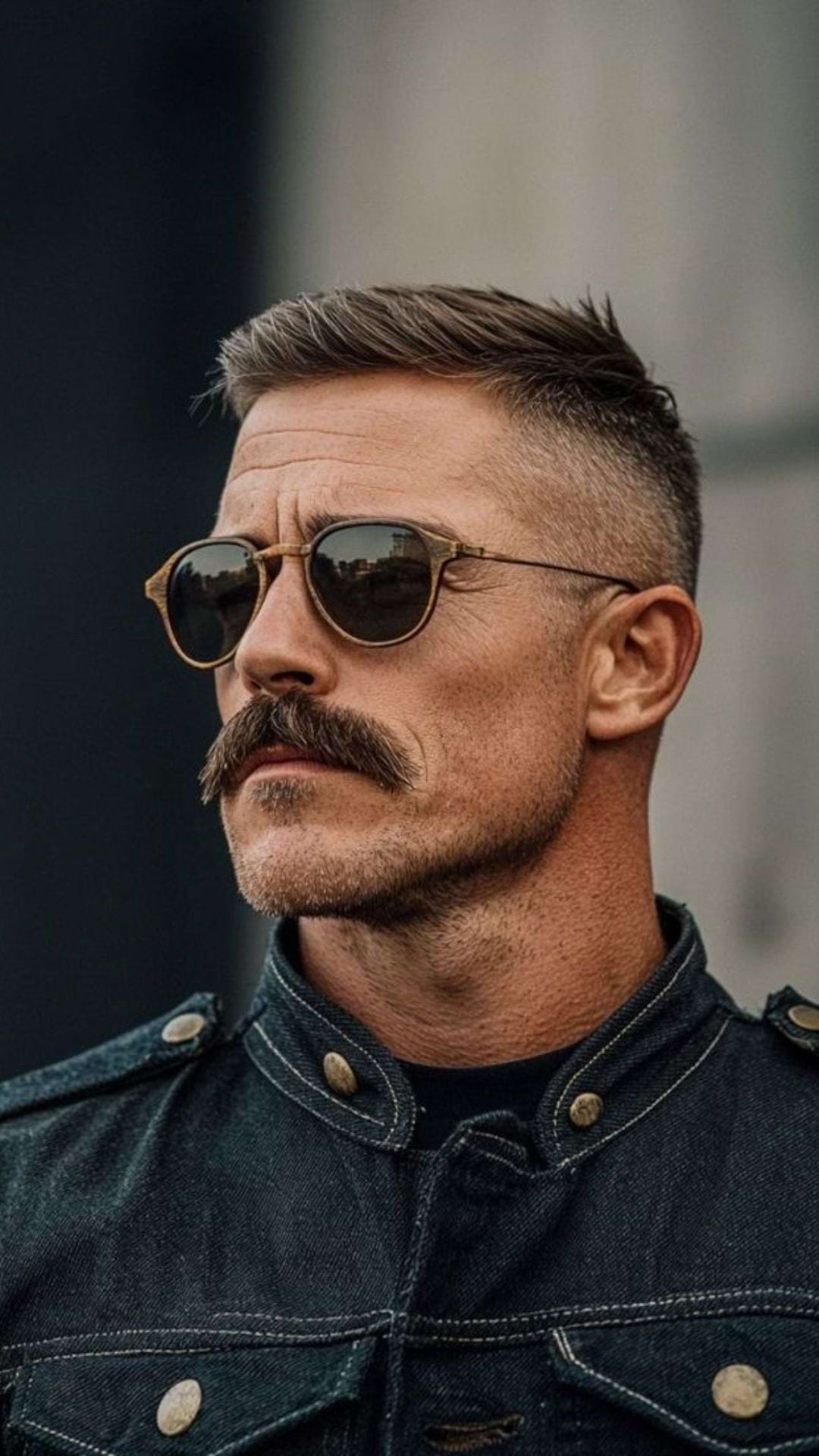 Estilo clássico com bigode